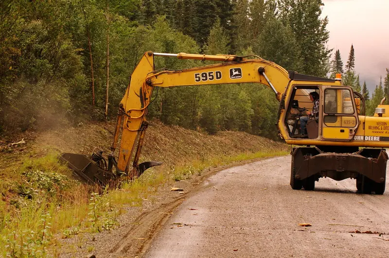 A string trimmer being used to clear thick growth
